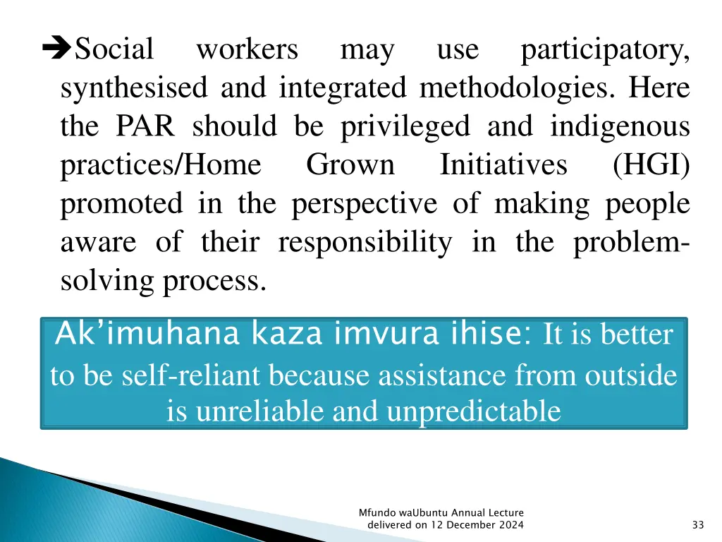 social synthesised and integrated methodologies