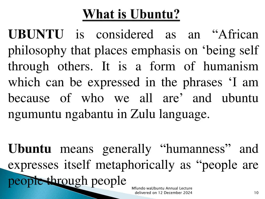 ubuntu is considered as an african philosophy