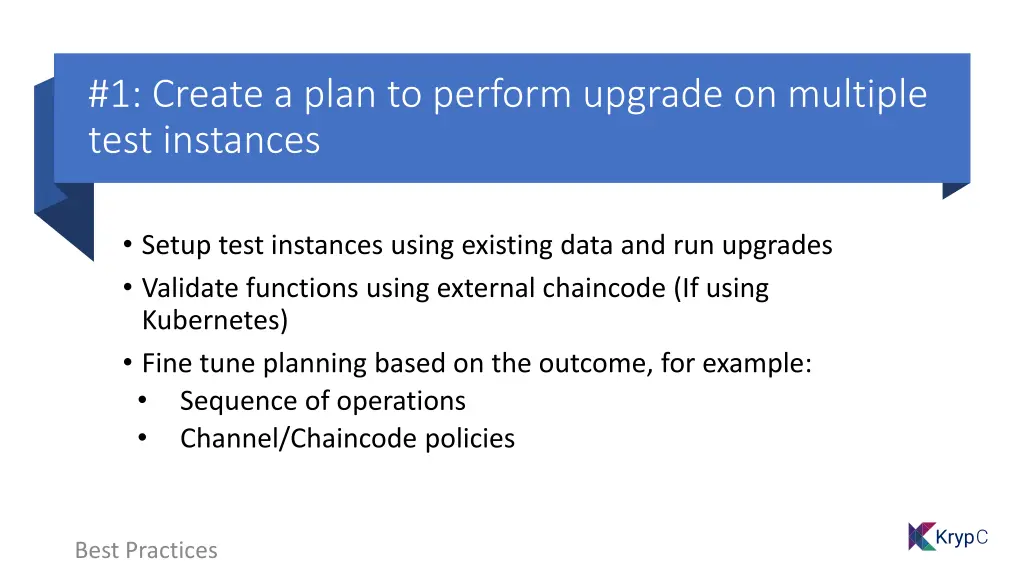 1 create a plan to perform upgrade on multiple