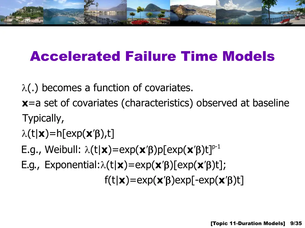 accelerated failure time models