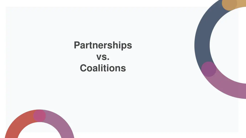 partnerships vs coalitions