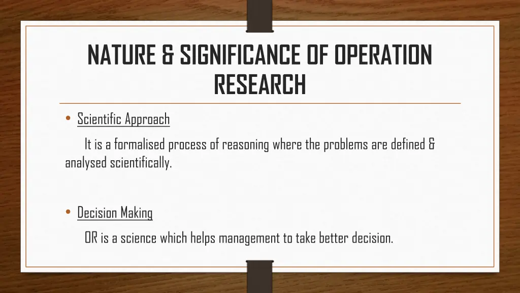 nature significance of operation research 1