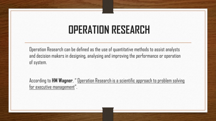 operation research