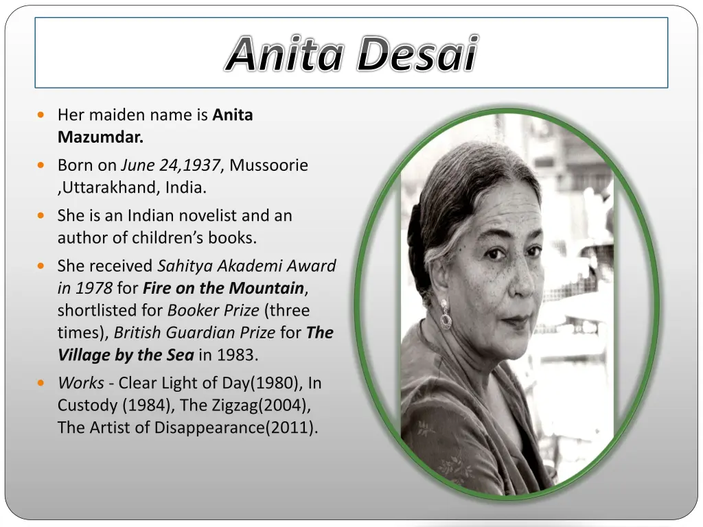 anita desai