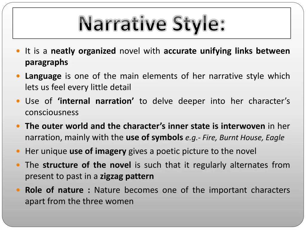 narrative style