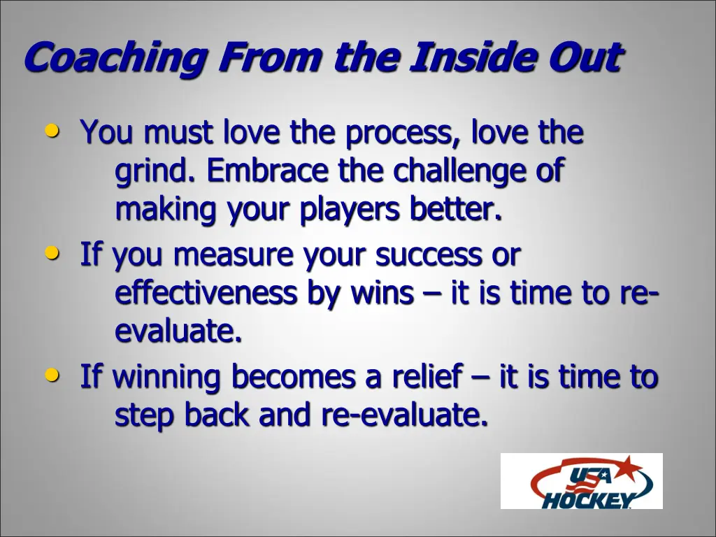 coaching from the inside out