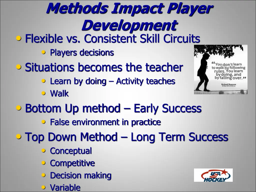 methods impact player development flexible