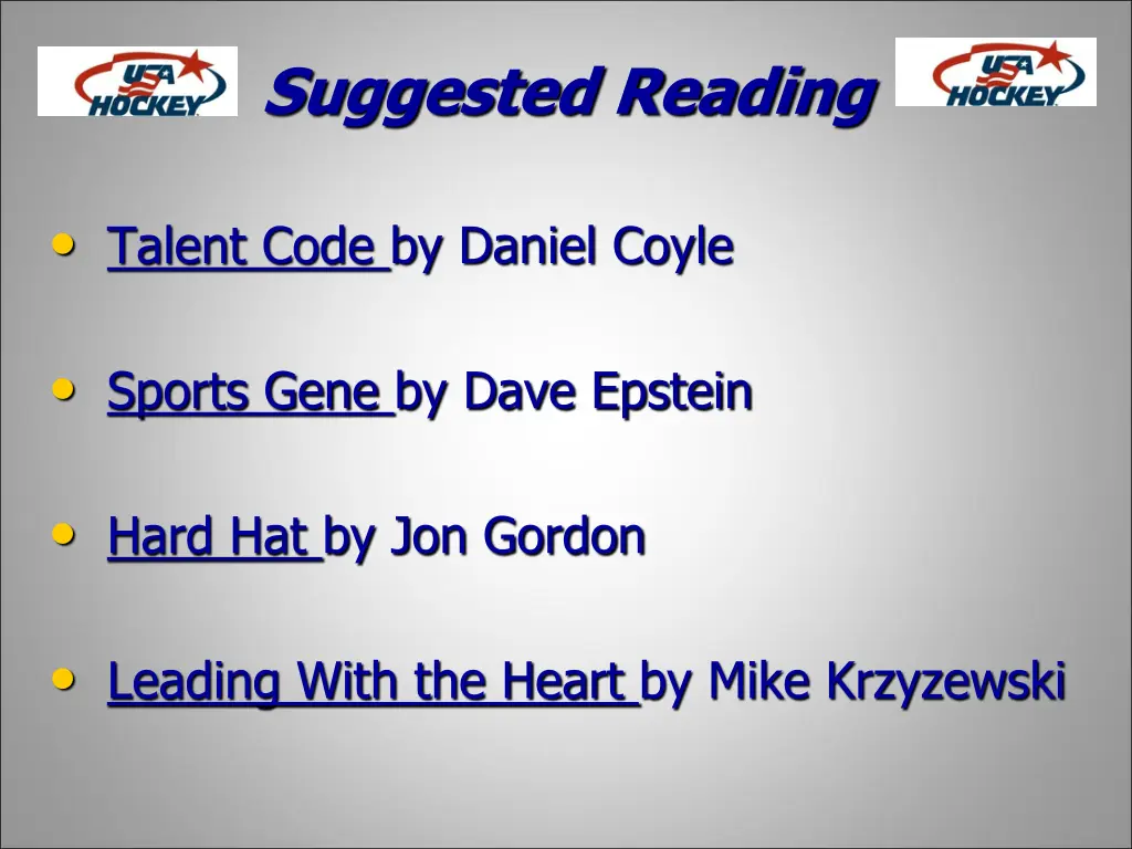suggested reading