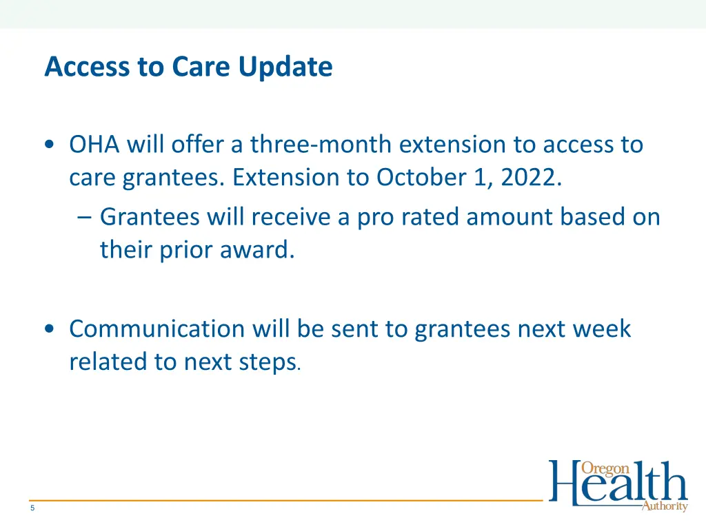 access to care update