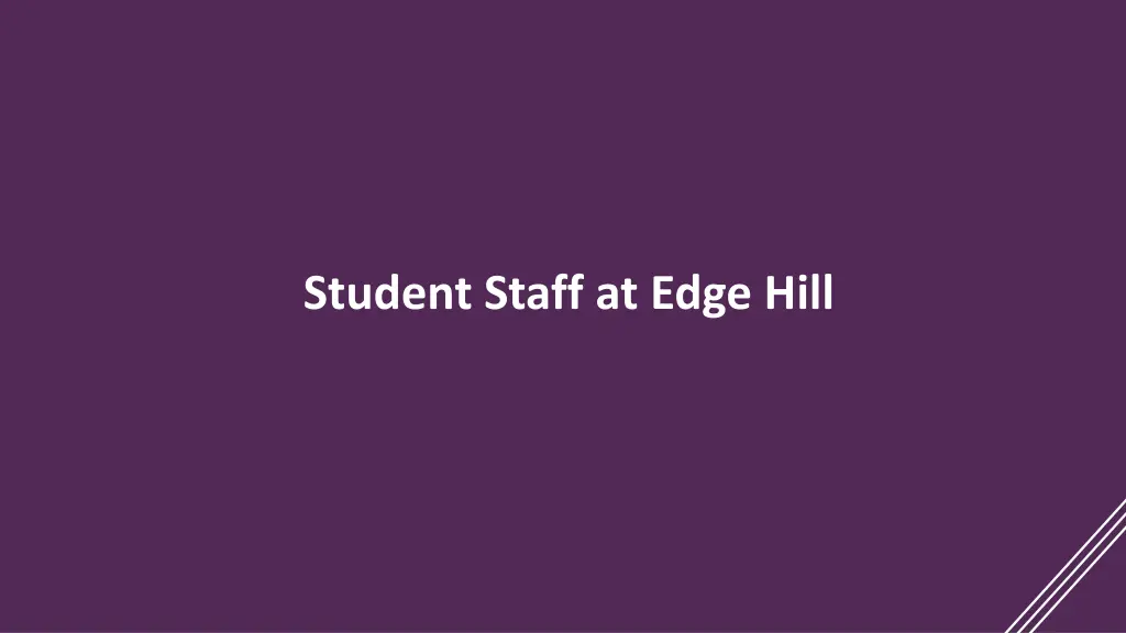 student staff at edge hill
