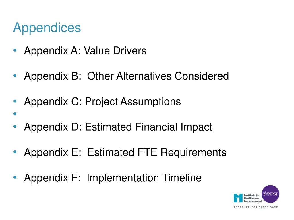 appendices