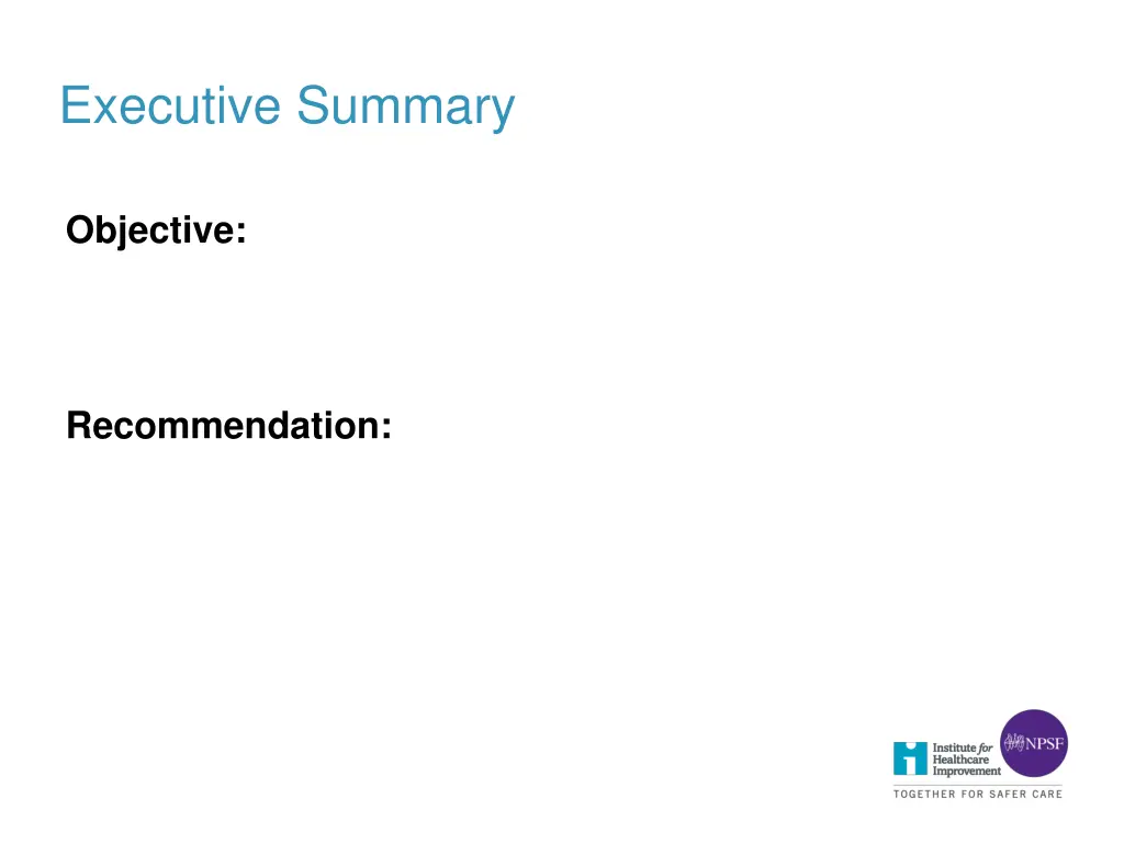 executive summary