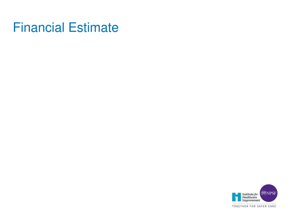 financial estimate