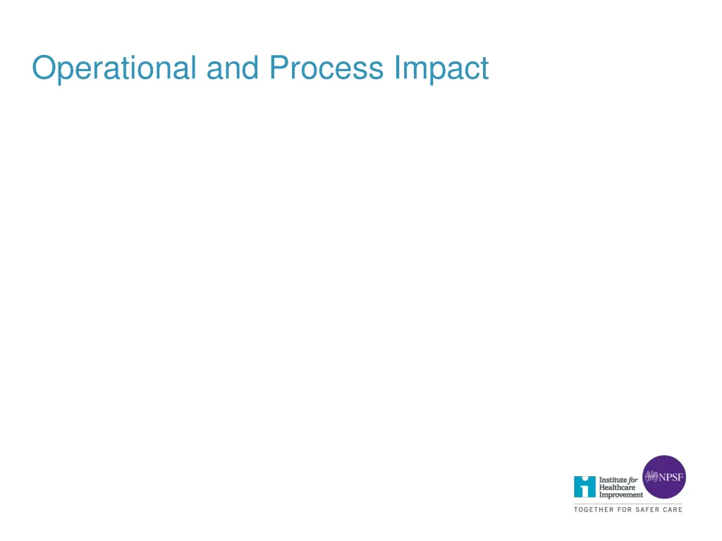 operational and process impact