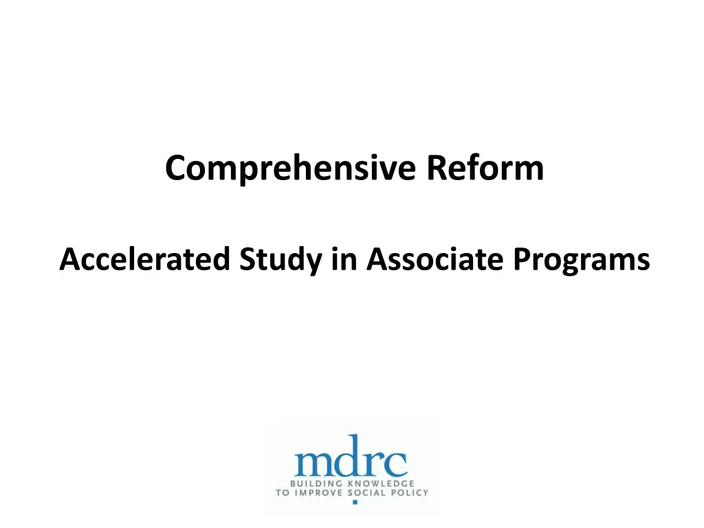 comprehensive reform