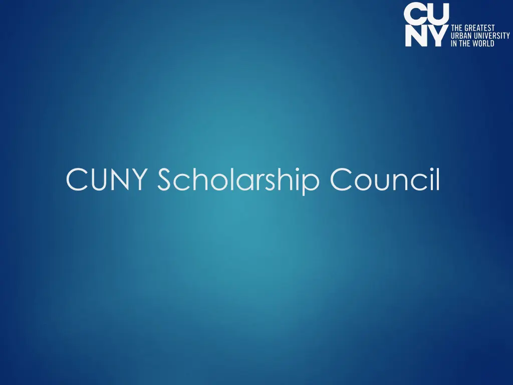 cuny scholarship council