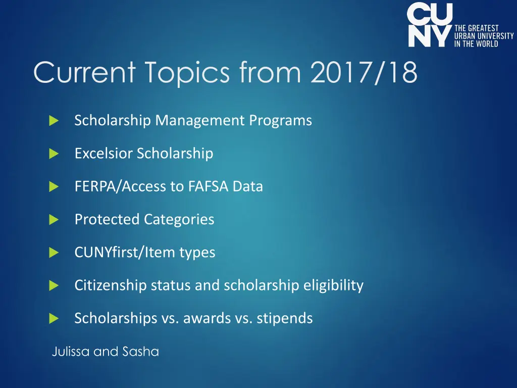 current topics from 2017 18