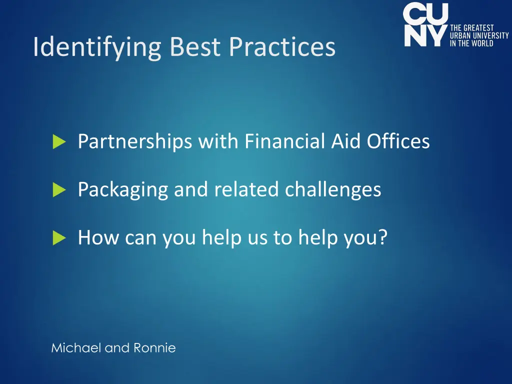 identifying best practices