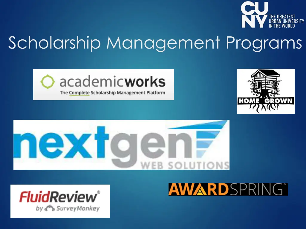 scholarship management programs