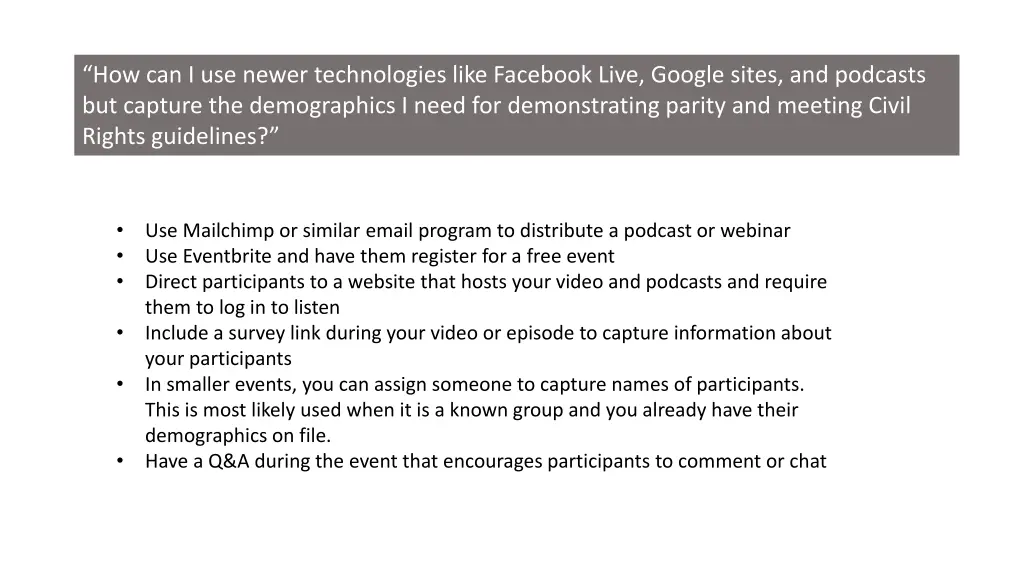 how can i use newer technologies like facebook