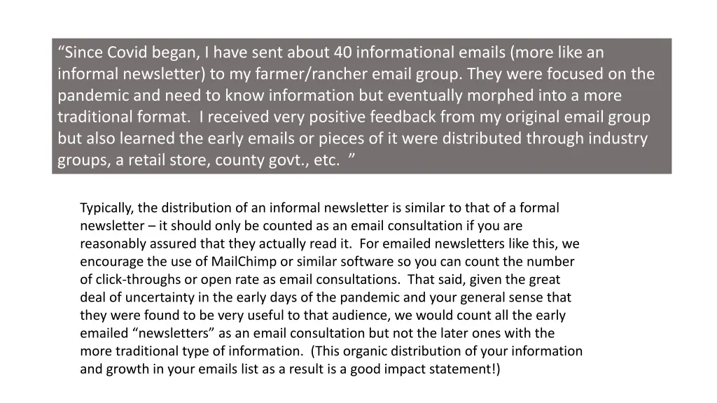 since covid began i have sent about