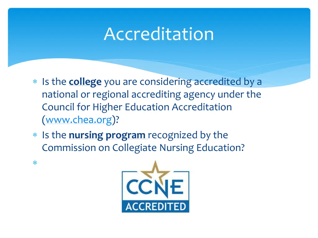 accreditation