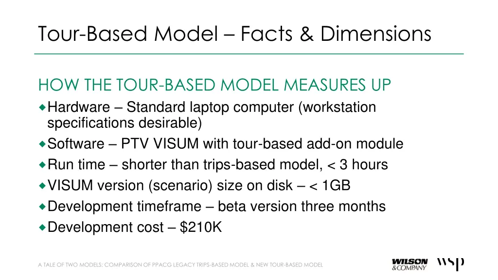 tour based model facts dimensions
