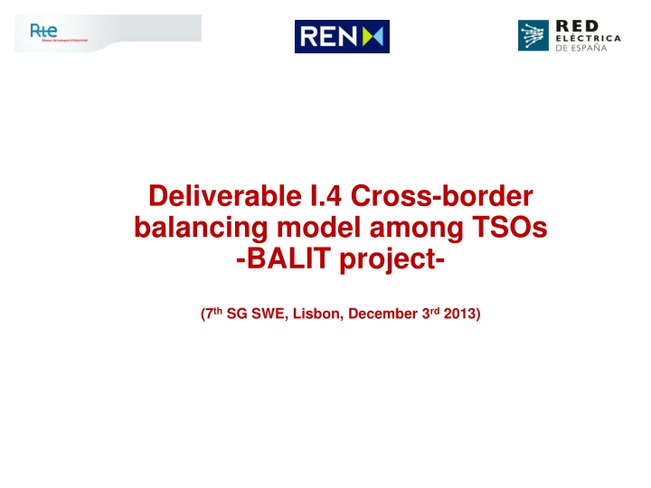 deliverable i 4 cross border balancing model