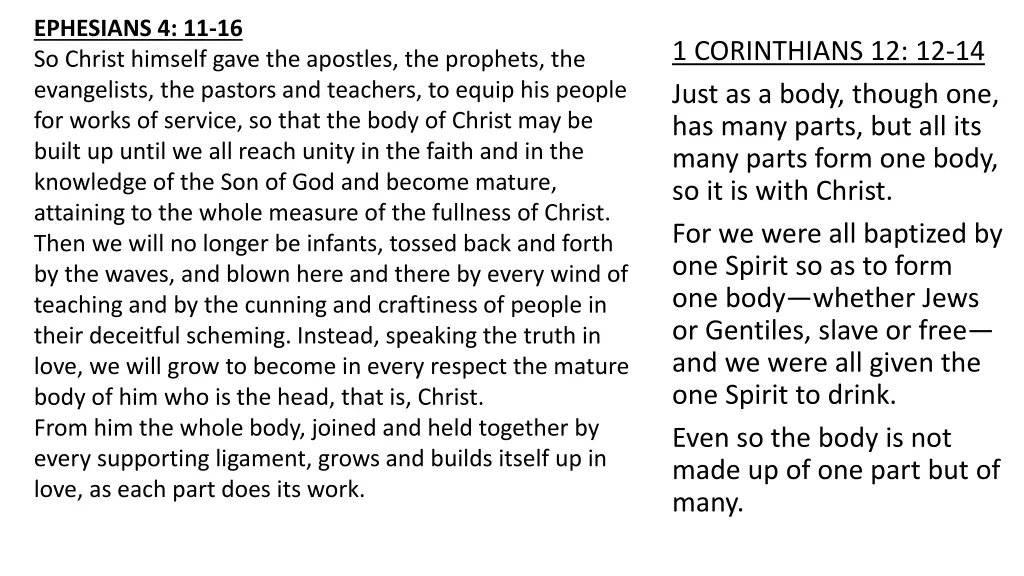 ephesians 4 11 16 so christ himself gave