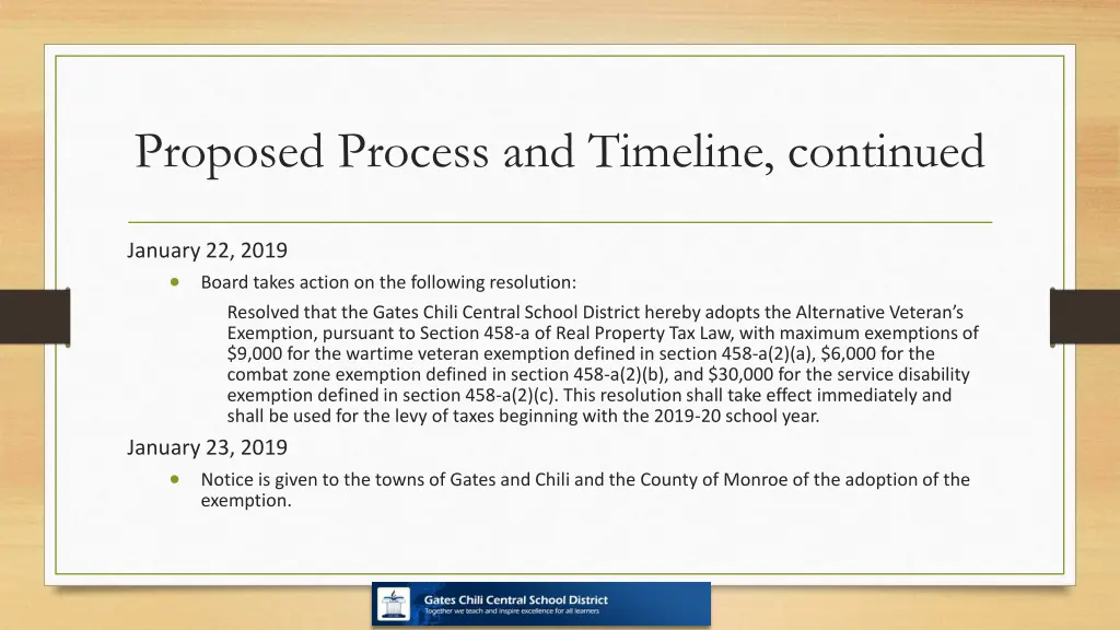 proposed process and timeline continued 1