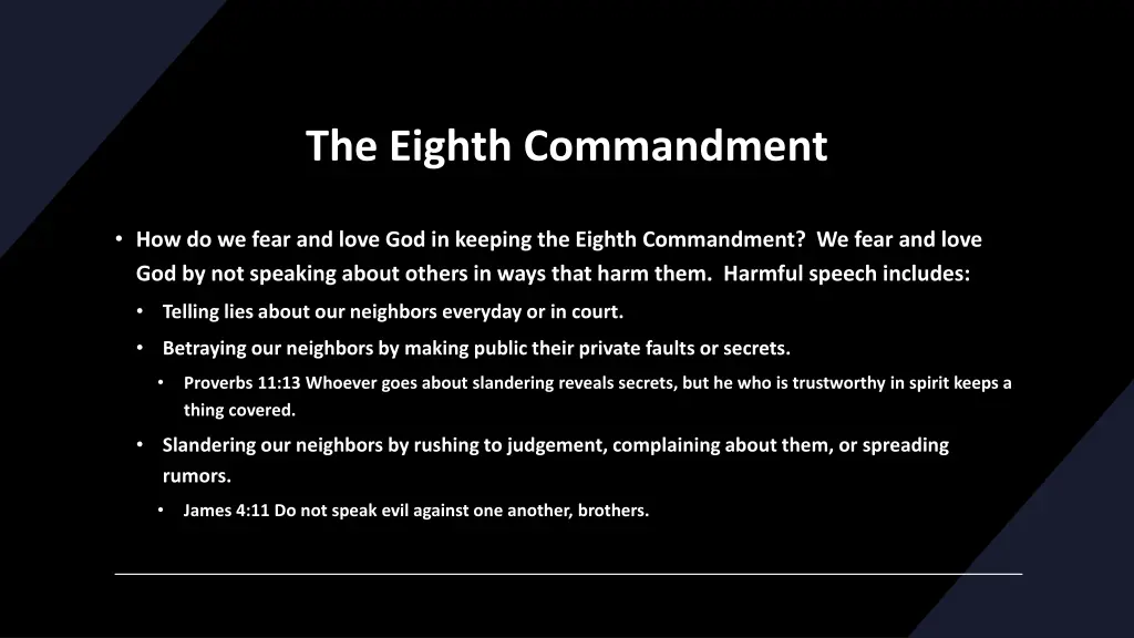 the eighth commandment
