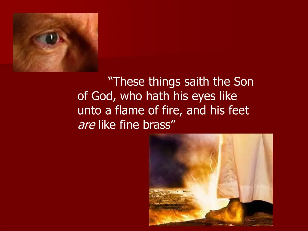 these things saith the son of god who hath