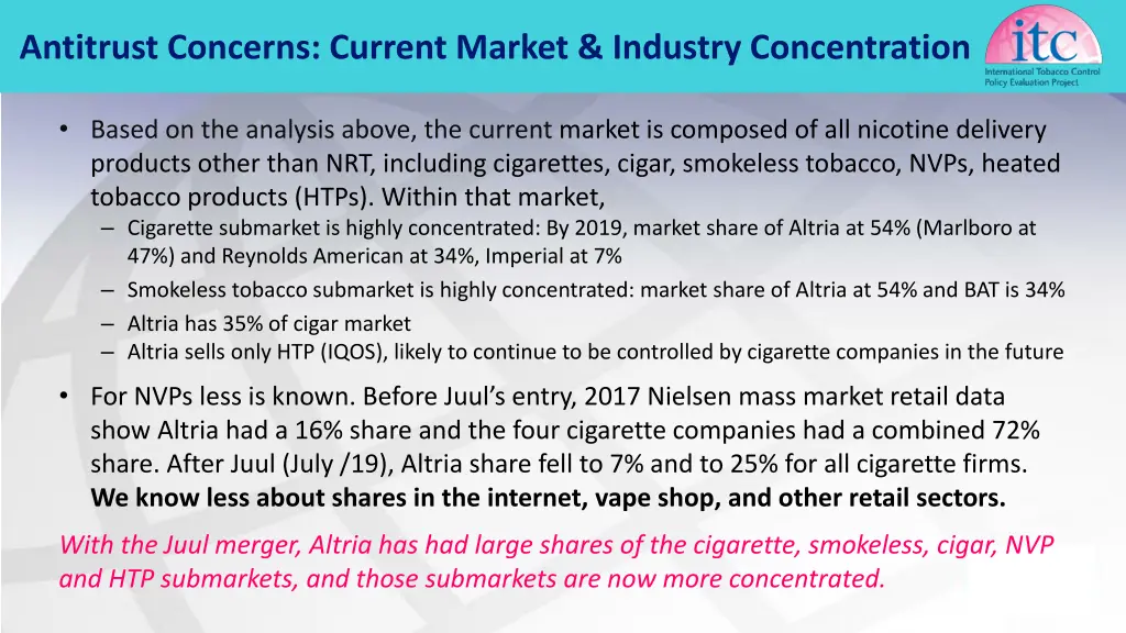 antitrust concerns current market industry