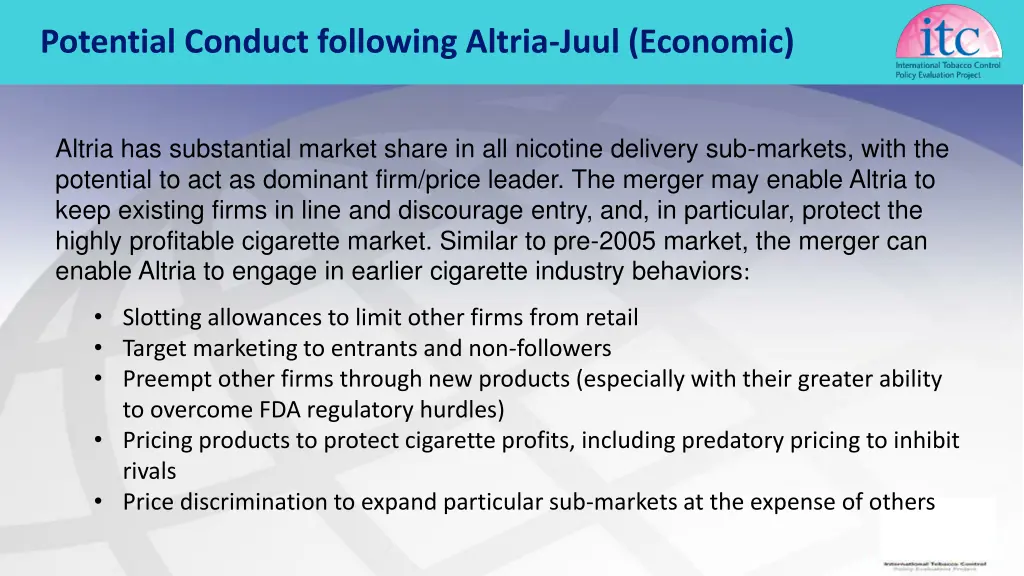 potential conduct following altria juul economic