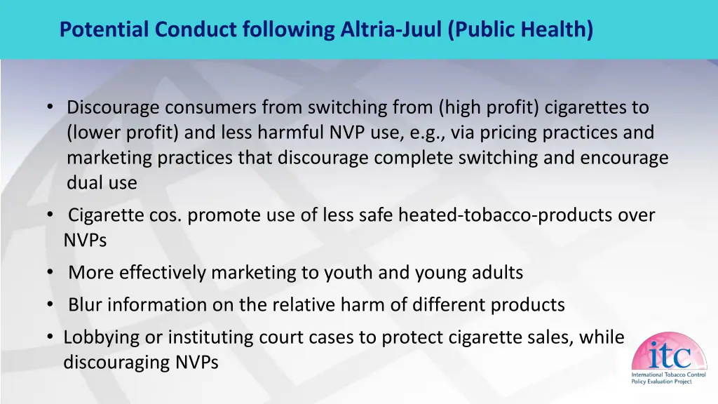 potential conduct following altria juul public