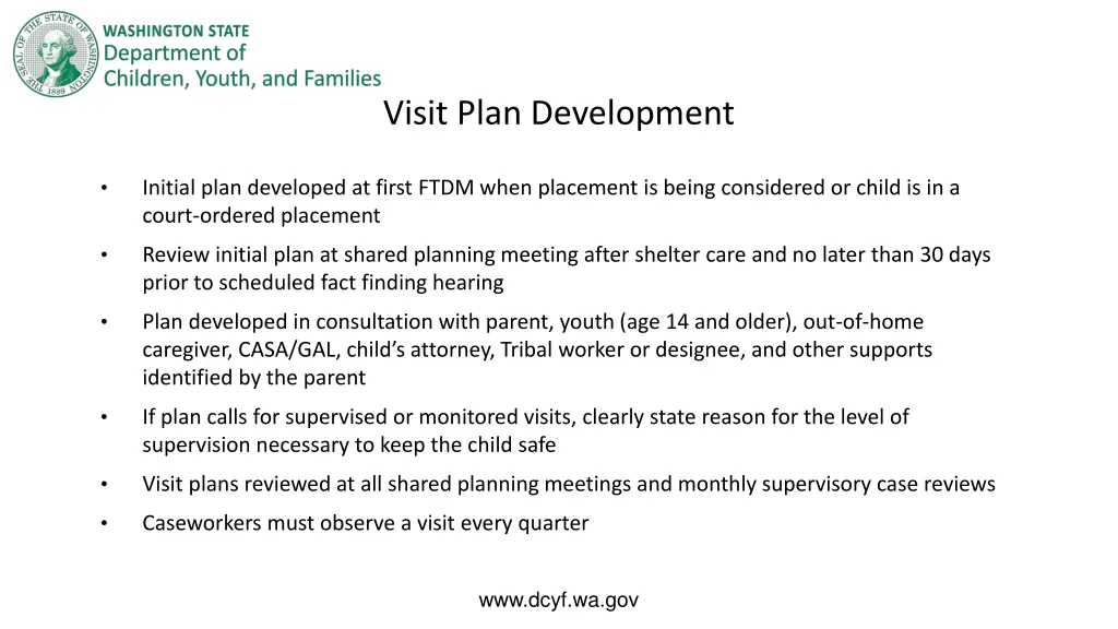 visit plan development