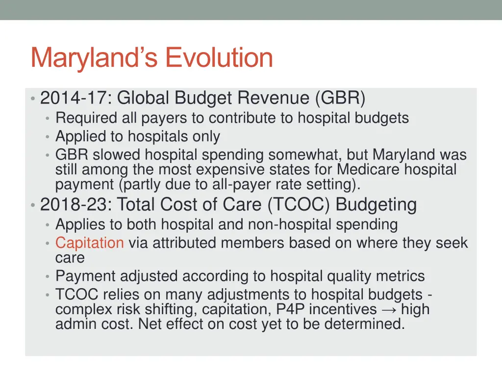 maryland s evolution 1