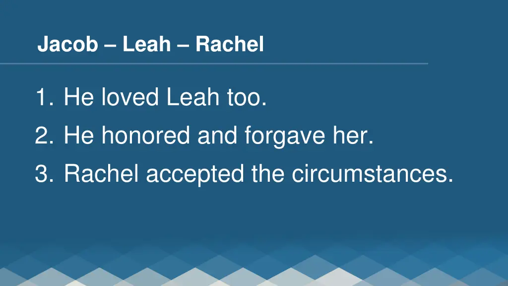 jacob leah rachel