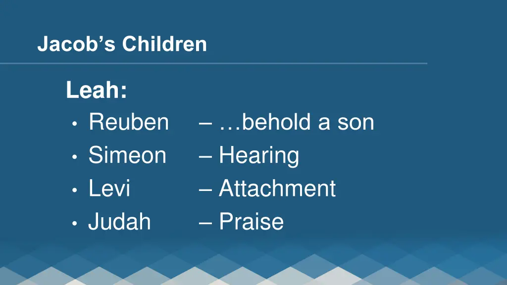 jacob s children