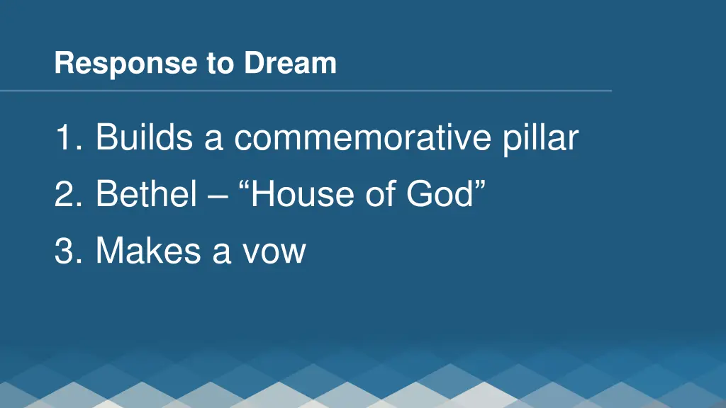 response to dream