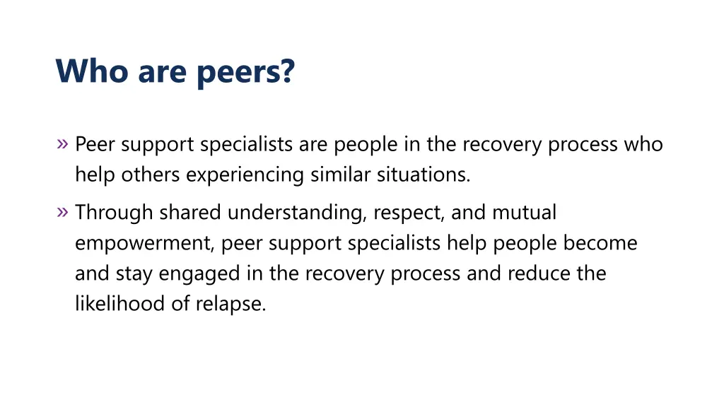 who are peers