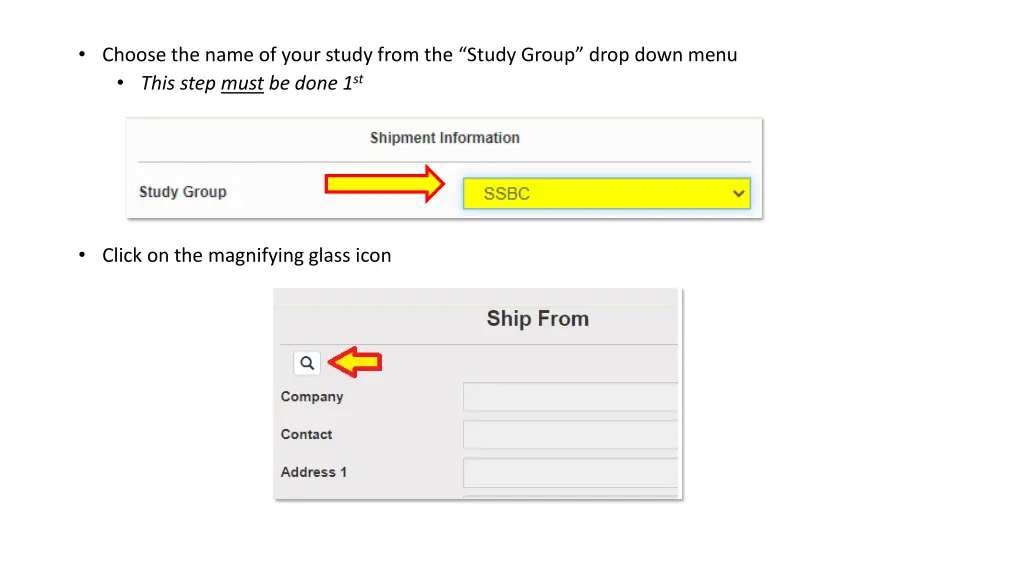 choose the name of your study from the study