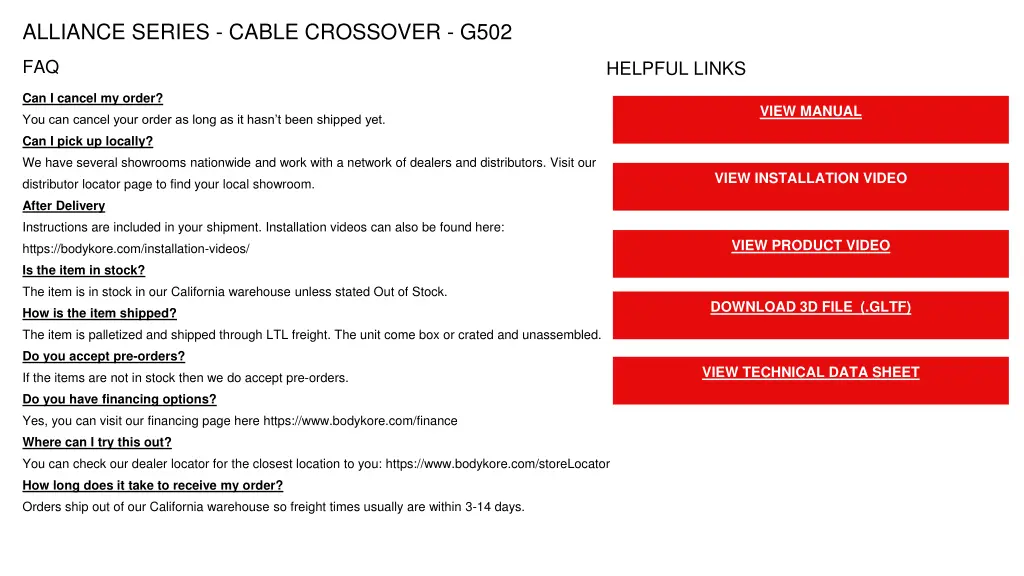 alliance series cable crossover g502 2