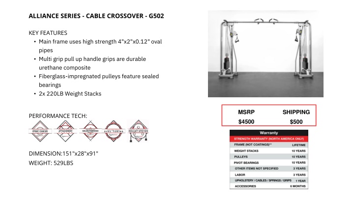 alliance series cable crossover g502