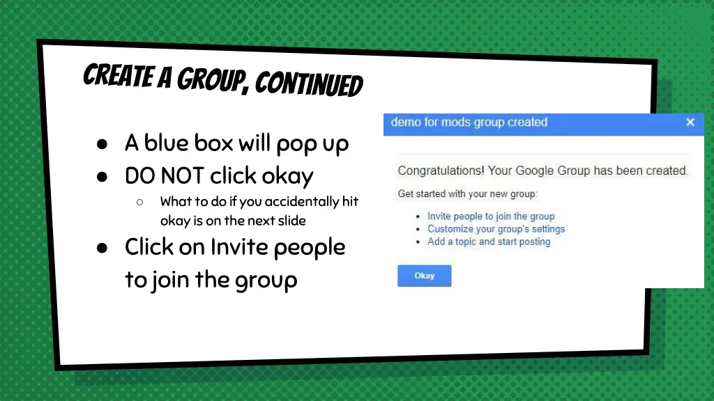 a blue box will pop up do not click okay what
