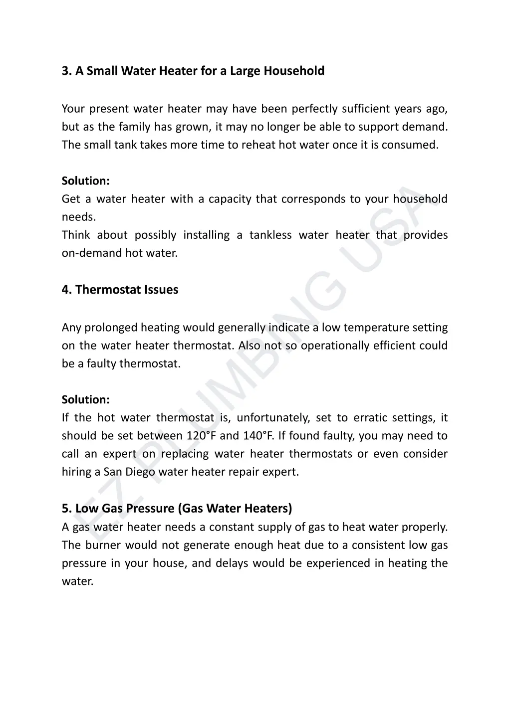 3 a small water heater for a large household your