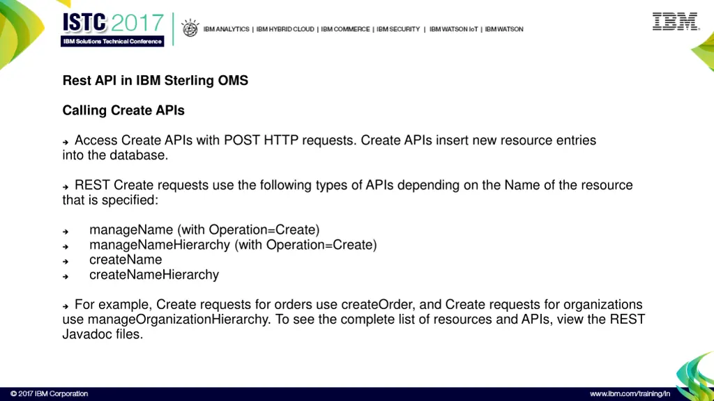 rest api in ibm sterling oms 2
