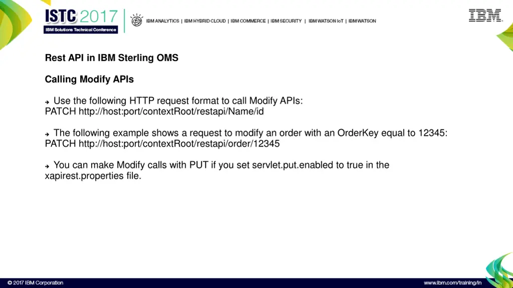 rest api in ibm sterling oms 5