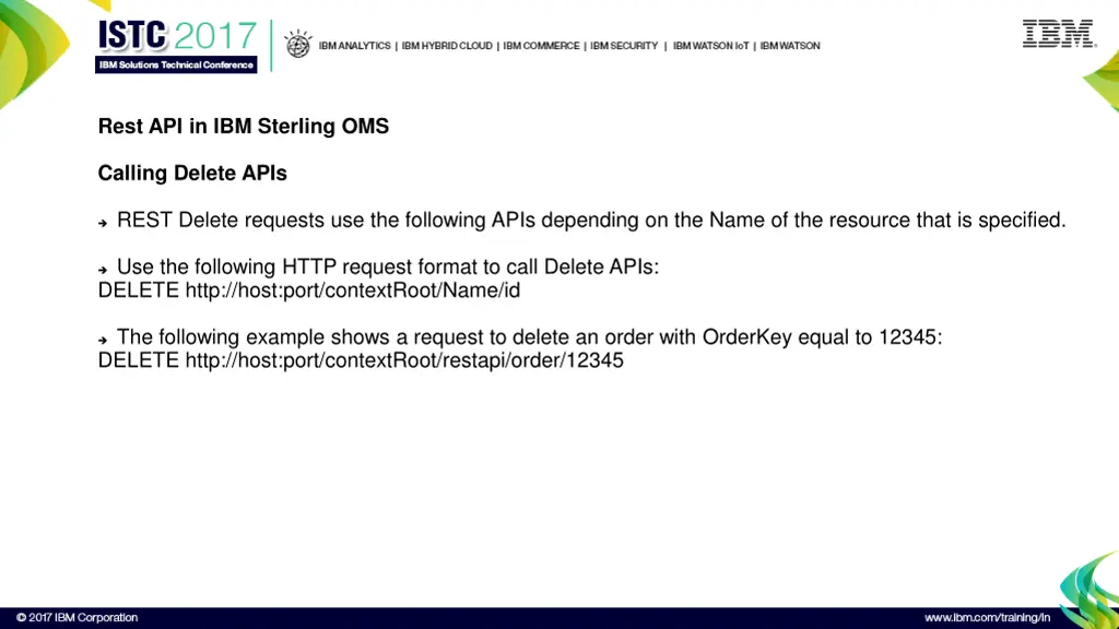 rest api in ibm sterling oms 6
