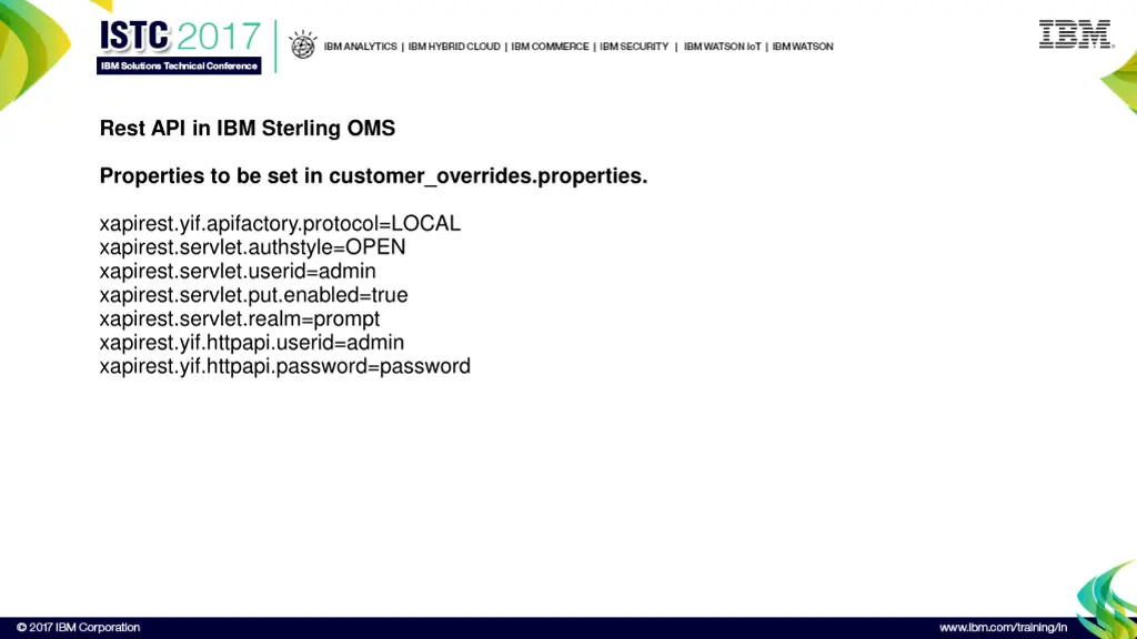 rest api in ibm sterling oms 7